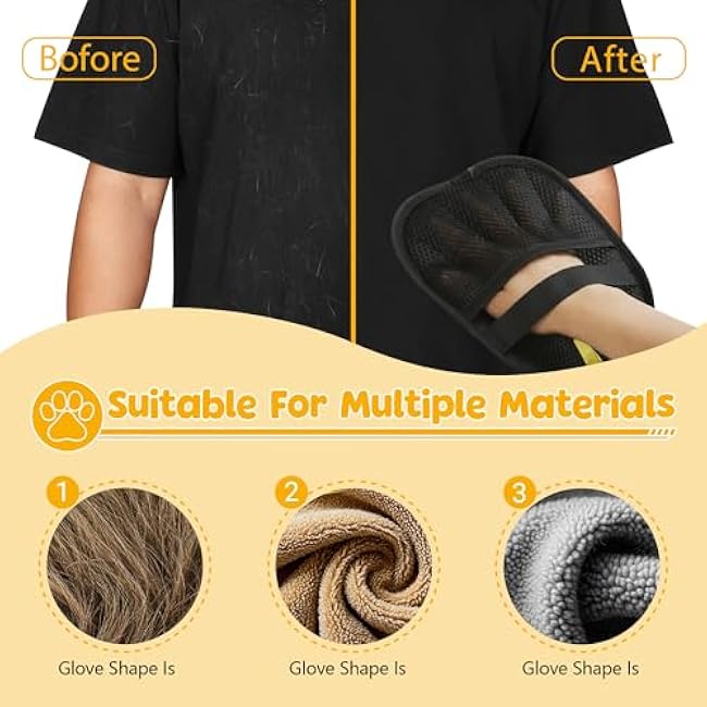 2025 Upgraded Pet Hair Remover Cat&Dog Grooming Tool Electrostatic Gloves Reusable Static-Powered Effortlessly Remove Fur from for laundry Clothes Furniture decor Car Seat Sofa Pet cooling mat bed (1)-FBliCAJ0