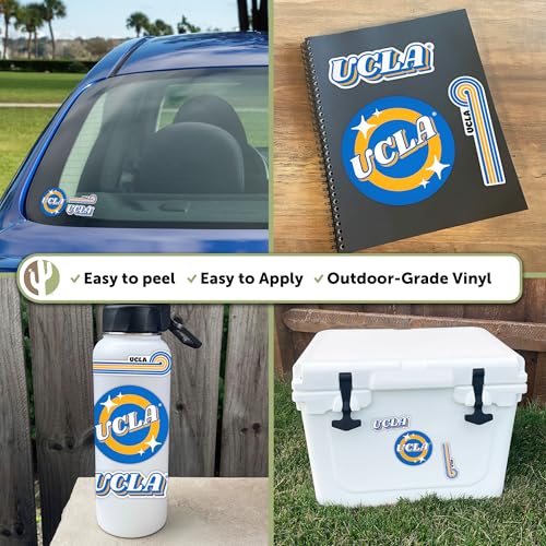 Sticker UCLA vinyle imperméable grand format 10,2 cm style années 70 - 6