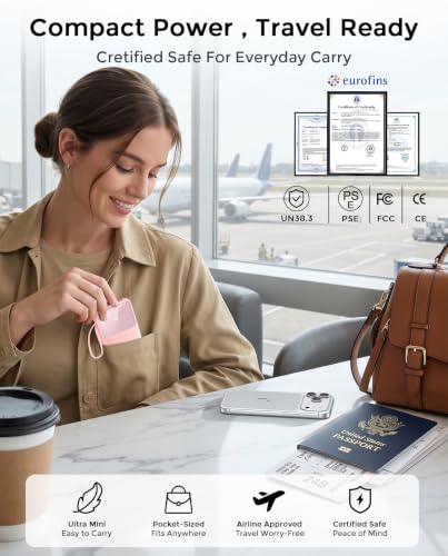 45% Smaller Portable Charger, 15000mAh Power Bank Built-in 4 Cables, Pink | 50% More Capacity, Slim Travel Essential Battery Pack, 30-Min 22.5W Fast Charge to 50% for iPhone/Samsung - image 6