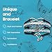 Infinity Collection Music Charm Bracelet - Black and Silver Adjustable Bracelet with Treble Clef and Music Note Charms, Jewelry for Women, Teens, and Musicians