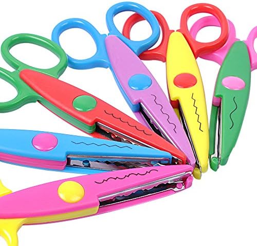 UCEC Craft Scissors Decorative Edge, Zig Zag Scissors for Crafting, 6 Pack