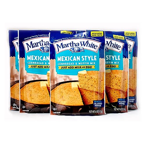 Martha White Mexican Style Cornbread Mix, 6 Oz Bag, Pack of 6