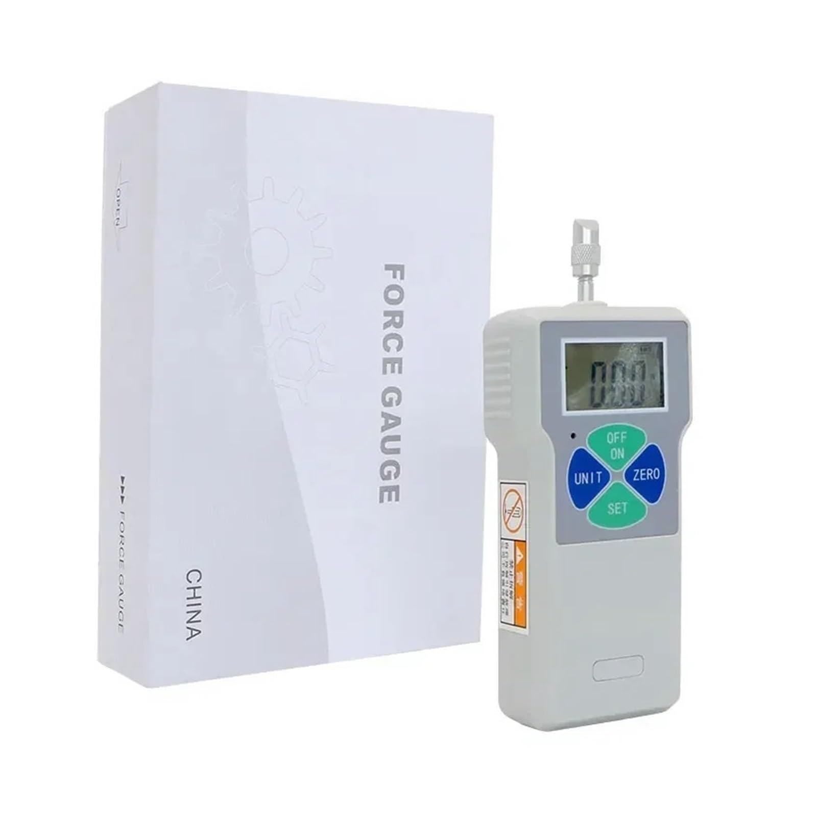Dinamómetro, medidor de Fuerza Digital, medidor de Prueba portátil de Empuje y tracción económico para Pruebas de Empuje y tracción, medición de gatillo