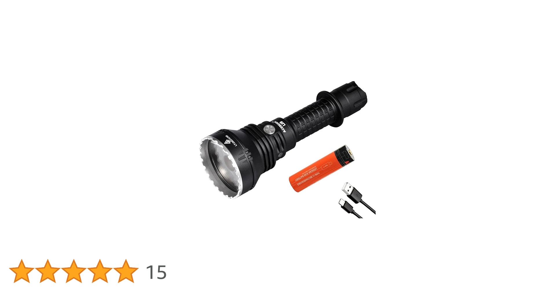 Amazon.co.jp: Acebeam L19 PM1 ホワイトLED懐中電灯 -1650ルーメン