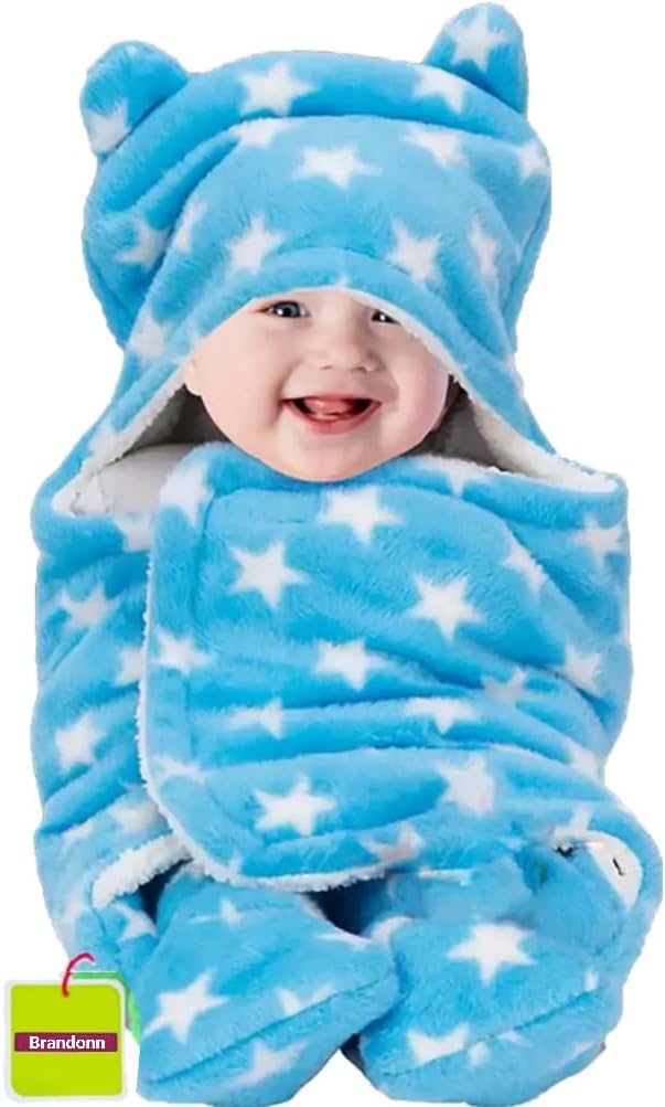 Swissberry Baby Blanket Newborn Combo Pack of Wearable Swaddle Wrapper Pack of 1, Blue
