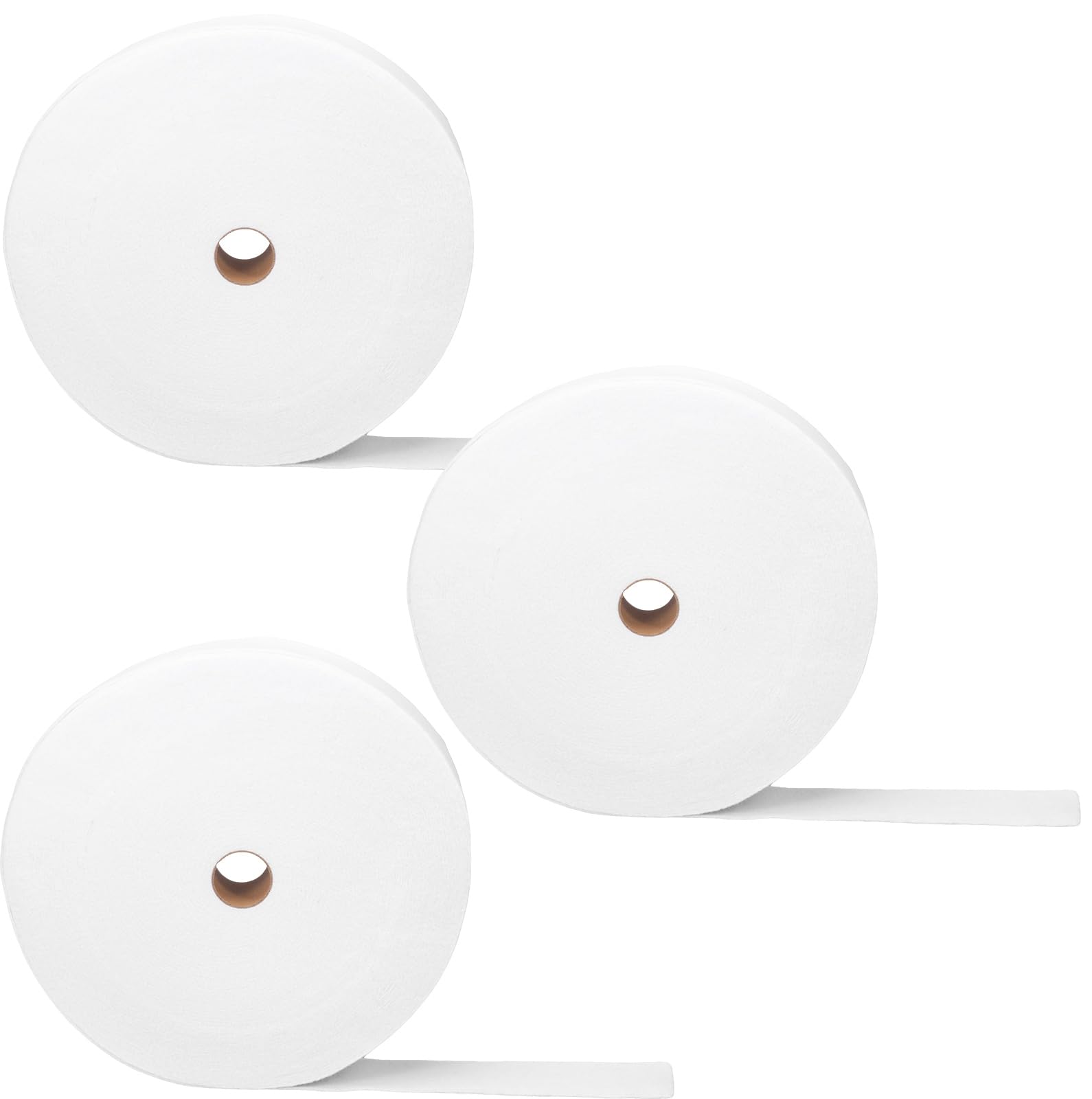 3 rolki Jelly Roll Batting paski do dywanów, 5,7 cm x 45 m, biały materiał tapicerski, tłoczone paski pikowane, łącznie 135 m, miękkie paski do pakowania zabawek pluszowych