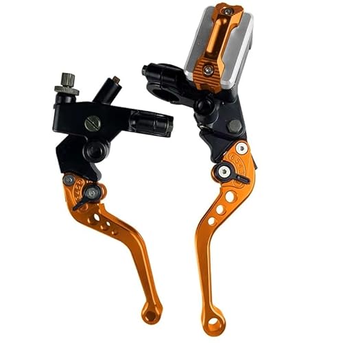 �o�C�N �u���[�L���o CNC 1�g 7/8�C���` 22mm ���j�o�[�T�� �I�[�g�o�C �u���[�L �}�X�^�[�V�����_�[ ���o�[ �P�[�u�� �N���b�` ���U�[�o�[ �X�N�[�^�[ �X�|�[�c �_�[�g�o�C�N�p �o�C�N �N���b�`���o(Orange C)