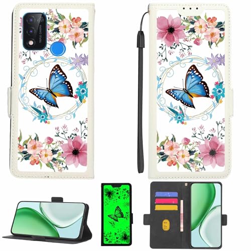 Kinetijy Case Compatible for Ipro Y100 Phone Case Flip Cover [with Tempered Glass Screen Protector][RFID Blocking][Luminous Effect] LPT-LHD
