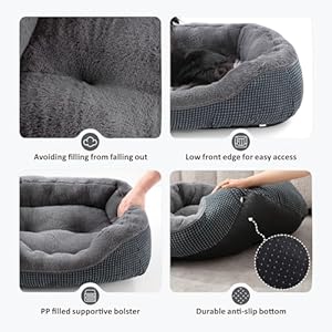   INVENHO-Small-Dog-Bed-for-Small-Dogs-Cat-Beds-for-Indoor-Cats-Washable-Orthopedic-Dog-Bed-Warming-Soft-Calming-Sleeping-Puppy-Bed-Durable-Pet-Bed-with-Anti-Slip-Bottom-S20x19x6