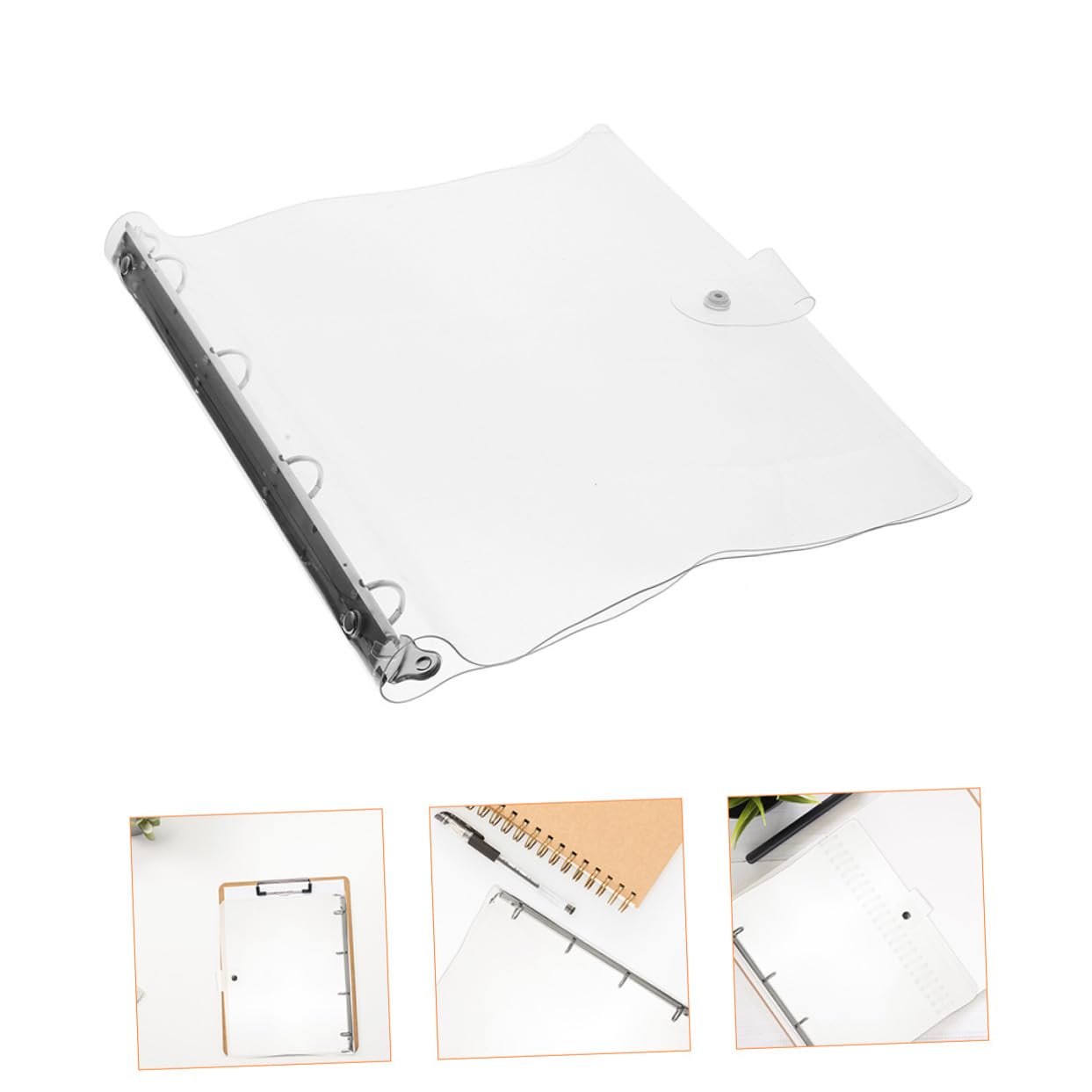 Homoyoyo 3 pezzi Cartelline Trasparenti con Organizer Multiuso per Documenti Ufficio Custodia Raccoglitore Anelli Semplice e Resistente per Casa Scuola e Lavoro
