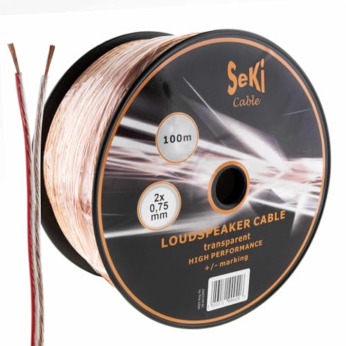 Cable de altavoz SeKi de 100 metros para solucionar pérdidas de sonido y desorden de cables