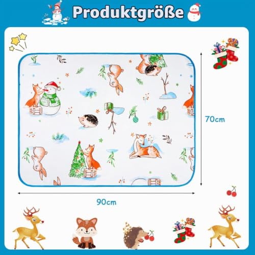 Aolso Töpfchentrainingsmatratze, Matratzenschoner Kinderbett, 70 * 90cm Bettschutz, Waschbare Bettunterlage Wasserdicht, Für Einzelbetten… – Ansicht 2