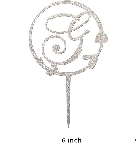 Miniatura 2 de Decoración personalizada para tarta de boda, nombre con inicial, apellido, decoración para tartas de boda, decoración para tartas con inicial