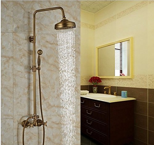 Robinet de salle de bain Gowe avec douche pluie murale en laiton