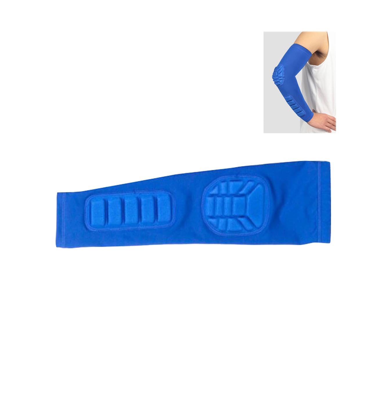 RedOak Double Honeycomb Sports Arm Sleeve Elbow Protection-Blue -XL 2