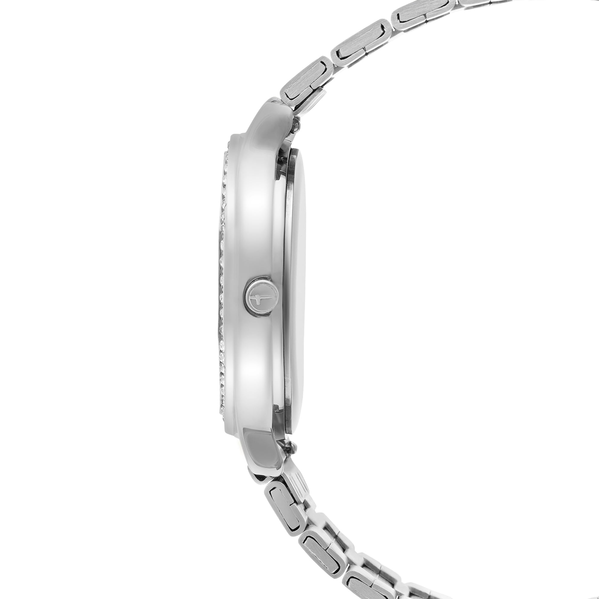 Tamaris Damenuhr, Elegante Damen Armbanduhr mit Zirkoniasteinen und selbstkürzbarem Metallband, 3ATM Wasserdicht