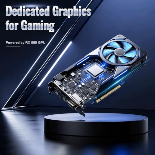 Image of Prebuilt Gaming PC Desktop,Intel Core i7 Business Office Tower Computers PC | RX580 8G Graphics Card, 16GB RAM and 256GB SSD+1T HHD, WiFi, Win11, Suitable for Study,transaction,Entertainment,Gaming, etc.
