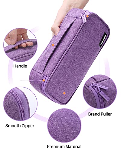 Image of YOKUMA Pencil Case,Large Capacity Pencil Pouch,Aesthetic Zipper Pencil Box, Back to School Supplies for College Student Teen Adults,Travel Essentials,Electronic Cable Organize