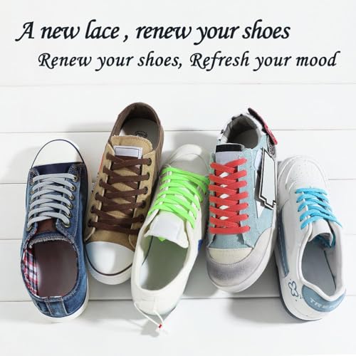 Image of VSUDO Flat Sneaker Shoe Lace, Flat Shoe String for Sneaker, Athletic Shoelace