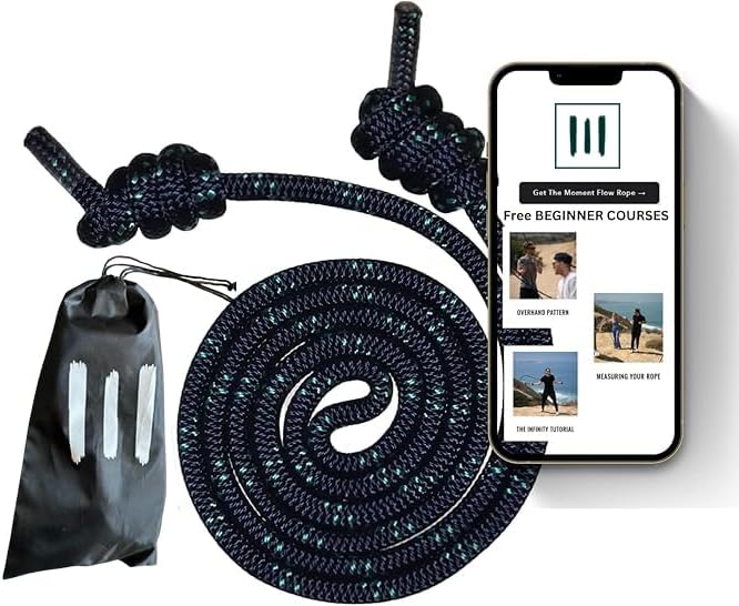 Amazon.com : Flow Rope Exercise Jump Rope – 500g (1.10lb) Weighted Flow Jump Rope for Cardio, Boxing, HIIT & Upper Body Fitness – Adjustable Double Woven Workout Rope for Men, Women, Beginners – Indoor & Outdoor Use