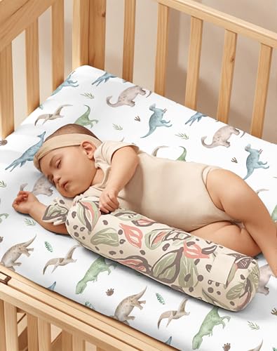 Image of Crib Sheets for Boys and Girls, 2 Pack Fitted Baby Sheets for Standard Toddler Mattress 28 inch x 52 inch, Soft Breathable Jersey Knit Baby Bedding (Forest Lodge)
