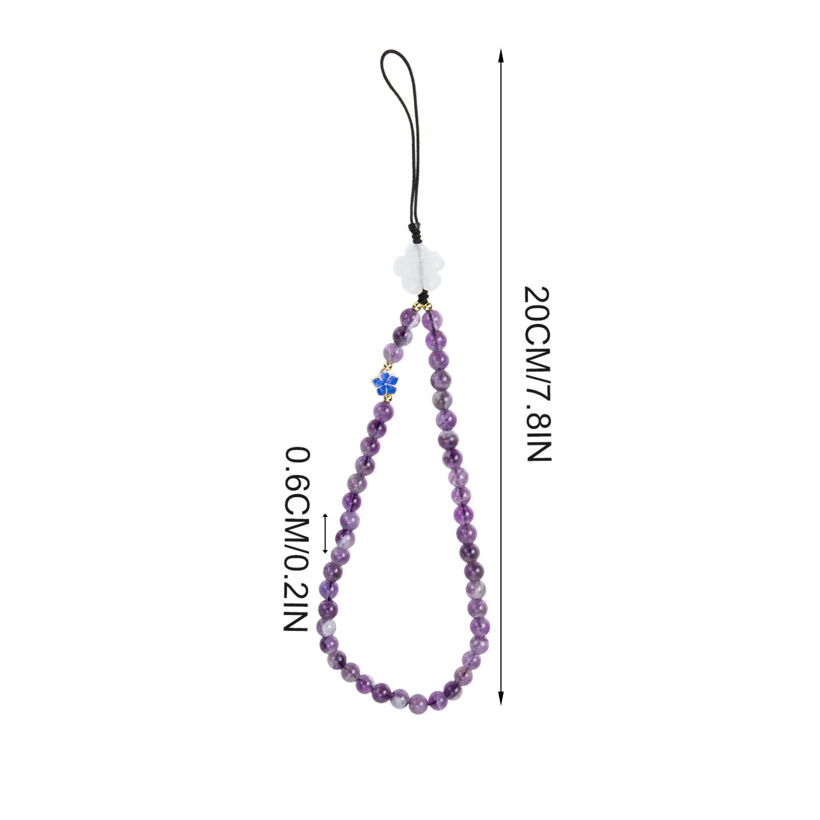 Housoutil 5 Piezas De Cordón Decorativo Con Cuentas Para Teléfono Móvil Colgante Para Cámara De Identificación Amuleto De Amatista