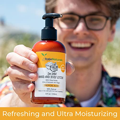 Raganaturals Mango Hand And Body Lotion - Refreshing Tropical Shea Butter Lotion With Argan And Avocado Oil - Plant Based, All Natural, No Artificial Flavor, Mango And Grapefruit Fragrance, Non-Greasy, Vegan, Cruelty-Free, Deeply Nourishing Moisturizer, Hydrate Dry Flaky Skin - Women, Men, Babies And Kids - 8.6 Fl Oz #TOP1