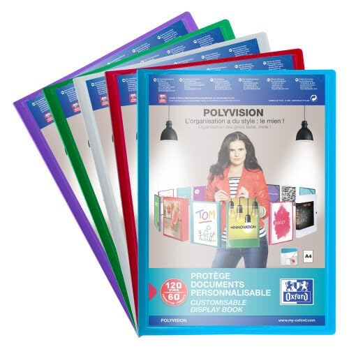 Elba Polyvision Protège-Documents en Polypropylène 120 Vues 60 Pochettes Lot de 10 Assortis