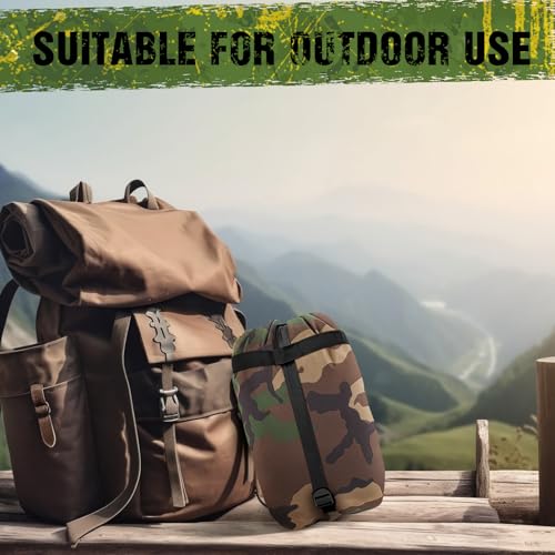 Barydat 80 x 60 Inch Woobie Blanket Military Poncho Liner Hunting Blanket Waterproof Thermal Poncho Liner with Bag Camo for Outdoor Camping Hunting Hiking