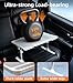 DICMKY Large Car Seat Tray Table, Foldable Travel Tray for Kids Car Seat, Height Adjustable Car Lap Desk for Laptop Computer Tablet, Rear Seat Food Eating Tray, Car Travel Essentials for Long Trips