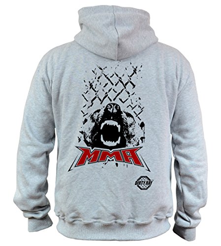 Dirty Ray Arti Marziali MMA Divison Felpa Uomo con Cappuccio BDT6 (XXL)