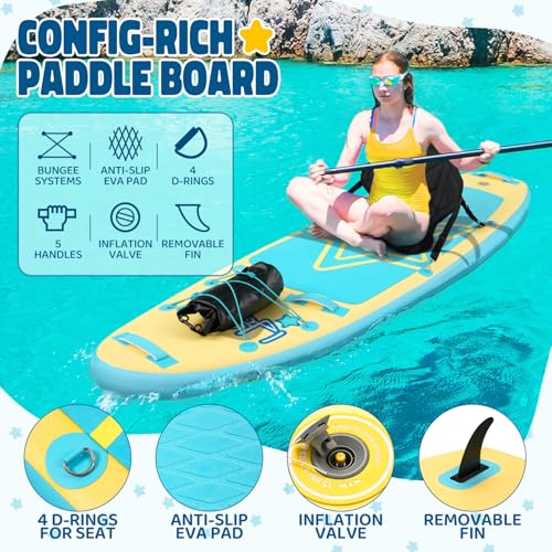 Stand Up Paddle Board im Set für Jugendliche & Kinder SUP Board Set inkl. Komplettes Zubehör, 75kg/80kg/120kg Kids SUP-Board Aufblasbar