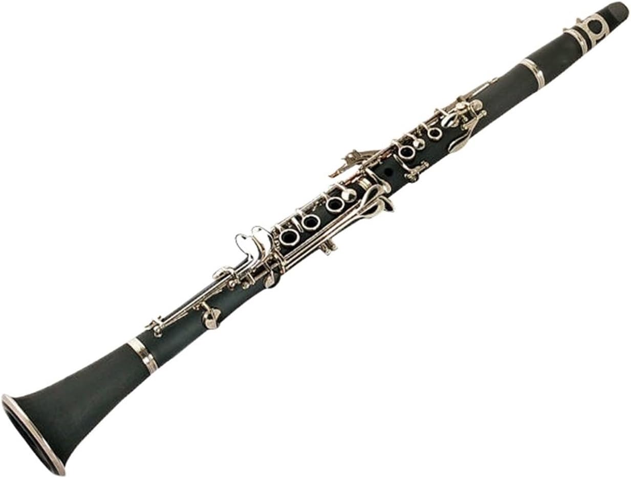 B Flat Clarinet Wooden Instrument Bakelite Ebony Grade Test Performance(Ebony)