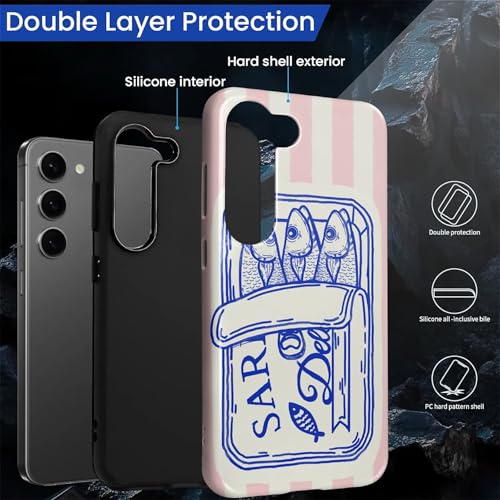 Coque rigide Samsung S23 résistante aux chocs double couche rose