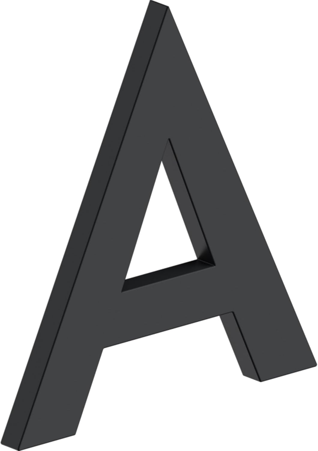 DELTANA 4" HIGHT LETTER, B SERIES WITH RISERS, STAINLESS STEEL (Brushed Stainless, C)