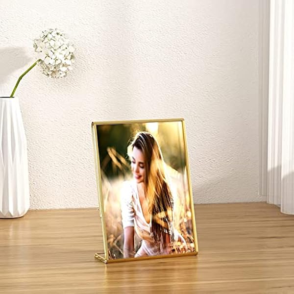 Evvmnaks 40 STKS Acryl Gouden Frame, Schuine Terug Tafel Sign Houder Voor Bruiloft Tafel Kaart Restaurant Tekens Foto's