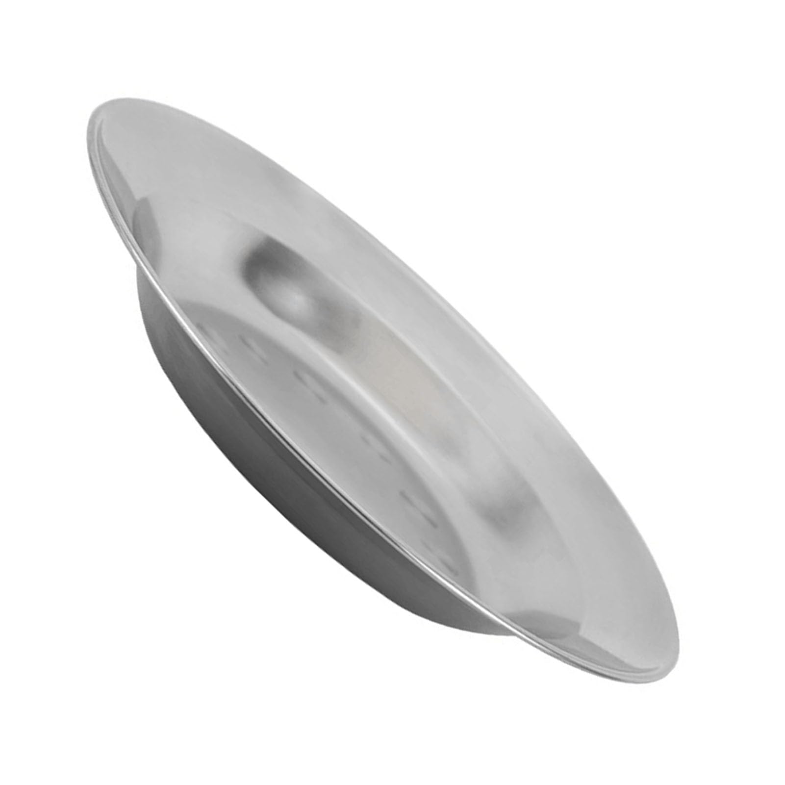 Stainless Steel Plates, Round Dinner Metal Plates Reusable Dinner Dish for Eating Serving Camping Outdoor (S 10x7x4cm / 3.9x2.8x1.6in)