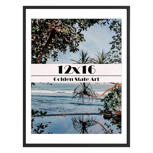 Golden State Art, 12x16 Black Picture Frame Displays...