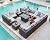 NICESOUL® 15 Piece 12 Seats Luxury Wicker Outdoor Patio Furniture Set with Natural Gas/Propane Firepit Table, 29.3" High Back Deep Seating Wide Arm Modern Modular PE Rattan Sectional Conversation Set