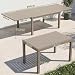 TRIUMPHKEY Gartentisch Ausziehbar, Gartentisch Wetterfest mit Aluminium, 130/260 x 75cm Esstisch Ausziehbar für 6-8 Personen, Geeignet als Gartentisch Partytisch Balkontisch, Braun