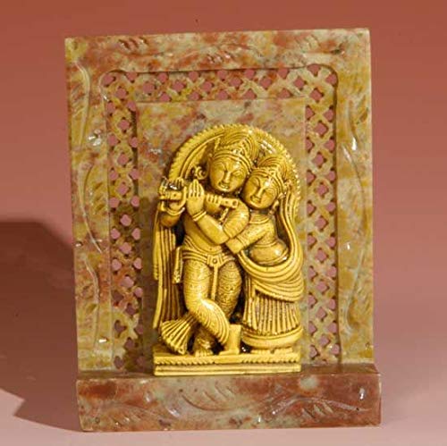 Song of IndiaSong of India Stone Shrine Radha-Krishna 4"
