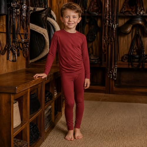 Image of Kids Boys Girls Soft 2-Piece Solid Long Sleeve Shirt and Pants Set
