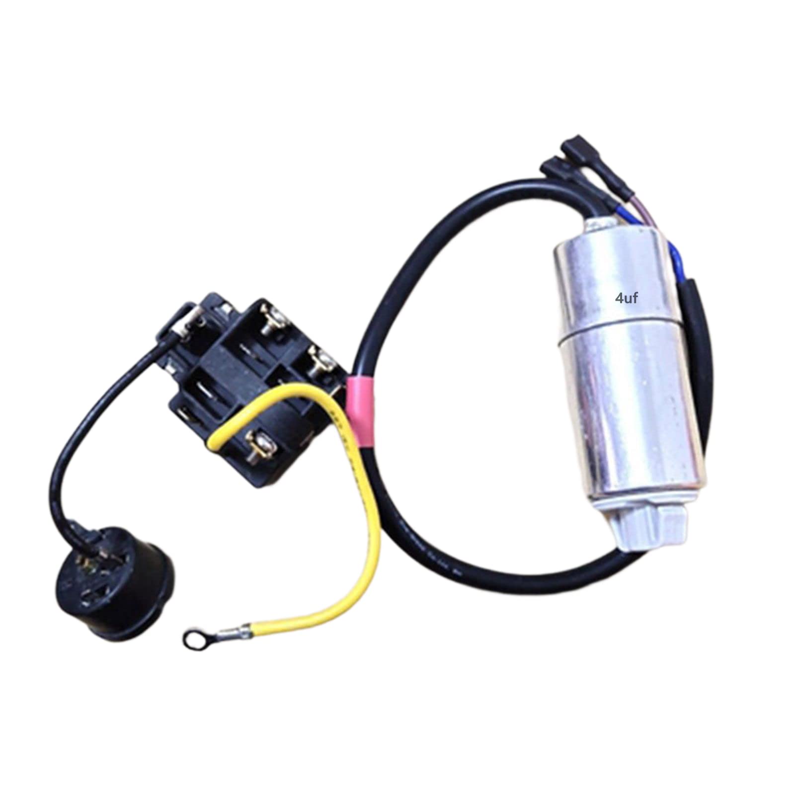 QP2-15/D Arrancador de refrigerador+protector redondo+condensador de refrigerador de 4uf, arrancador de sobrecarga de compresor compatible con accesorios de repuesto de refrigerador Haier