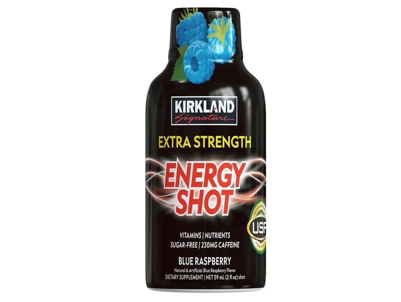 Kirkland Signature Extra Strength Energy Shot, Dietary Supplement: 48 Bottles Variety Pack of 2 Fl Oz