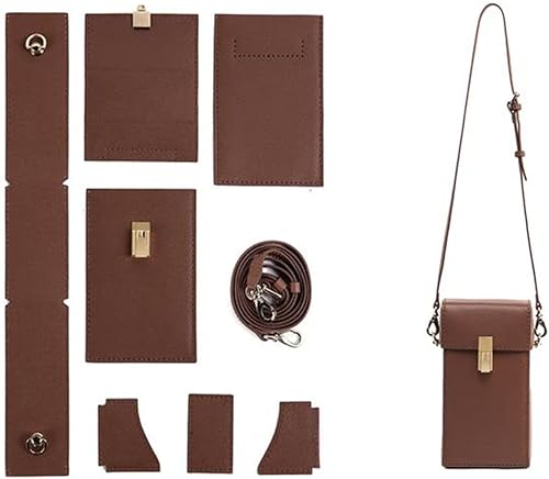 Miniatura 1 de POPSEWING Bolsa de cuero para teléfono, kit de bricolaje, pequeño bolso cruzado para teléfono celular para mujer, bolsa cartera para teléfono
