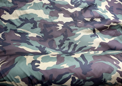 Army Pattern Camouflage Polyester Fabric. Fully Waterproof. Oxford 300D. Sold by The Sheet 100cm x 147cm.