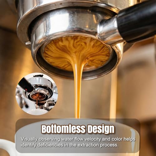 Image of 54mm Bottomless Portafilter fit Breville Barista Express Machines BES870XL 880BSS 878BSS 840XL 500BSS 450BSS BES500,3 Ears Espresso Portafilter with 18g Basket