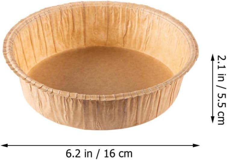 10pcs Disposable Paper Cake Pans 6 Inch Golden round Baking