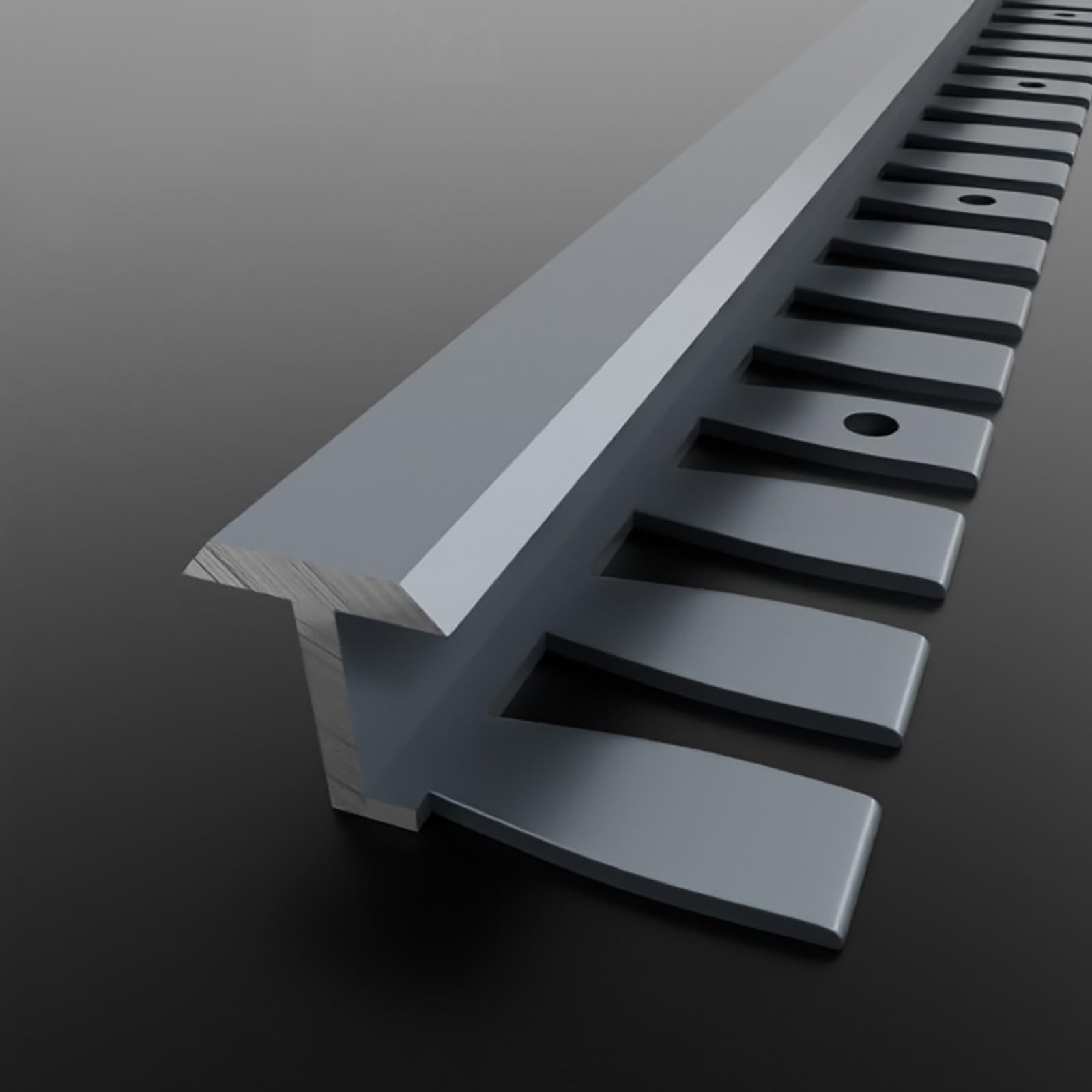 Raouoae Grey Transition Strips For Flooring T-Profile, 135Cm X 2 Pcs Anodized Aluminum Alloy, Floor Compensation Profile, Floor Edge Transition Strip For Carpet, Laminate, Wood & Tile Floors(Gray,H:1.2cm)
