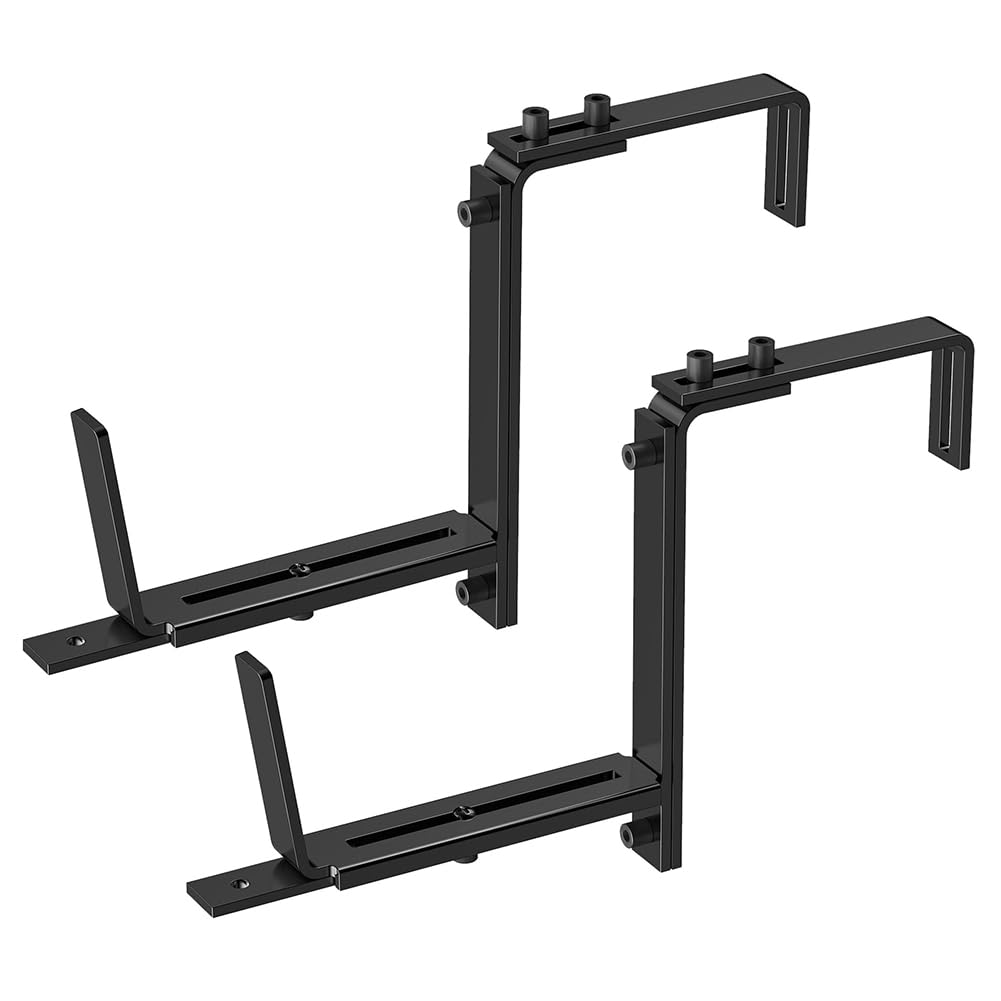2 supports de jardinière réglables pour sécuriser vos bacs à fleurs sans percer